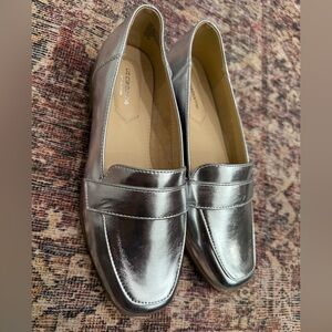 Elegant Silver Women's Loafers